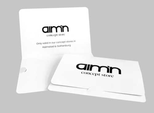 Presentkortsficka med logo till aimn